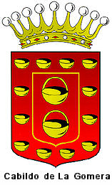 cabildo, la gomera, governement, red, yellow, crown