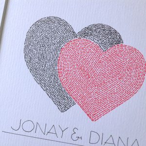 personalisierten Hochzeit herzen